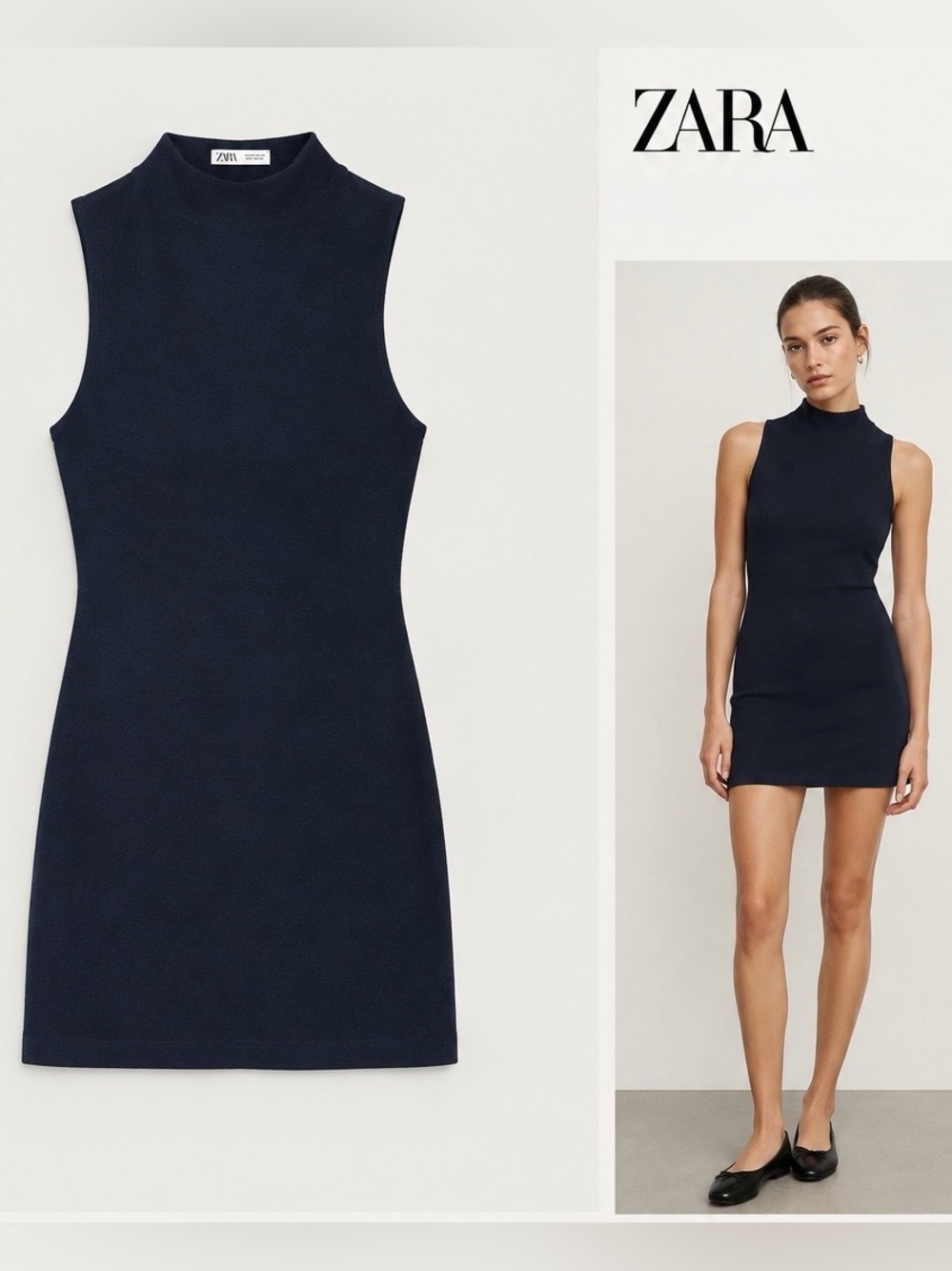Zara High-neck Dress